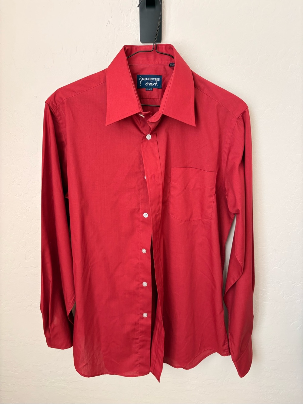 Givenchy Red Long-Sleeve Dress Shirt